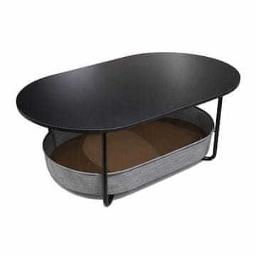 Northix Ovalni stolić za kavu s košarom za odlaganje