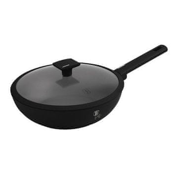 Berlingerhaus WOK tava s poklopcem s titanskim premazom BH-8181 28cm Matte Black Collection