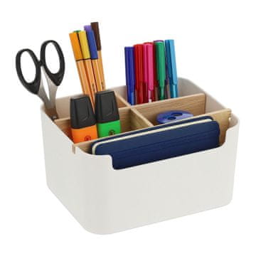 Northix Plastični organizator stola 5 pretinaca uklonjive pregrade