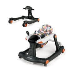 Northix Hodalica za bebe 2 u 1, sklopiva, crna, podesiva visina i brzina, s glazbom i svjetlima