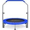 Sklopivi mini trampolin za fitness vježbe Ø101 cm s ručkom podesivom visinom, plava + crna