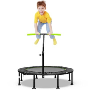 Northix Mini trampolin 110 cm s podesivom ručkom i sklopivim dizajnom