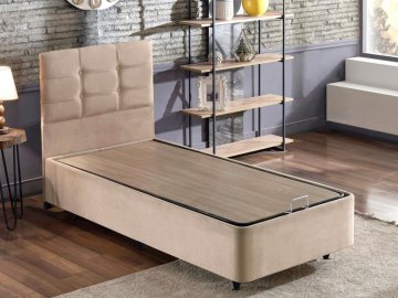 Woody Fashion Osnova i uzglavlje kreveta za jednu osobu, Svijetlo smeđa, Polo - Light Brown (100 x 200)