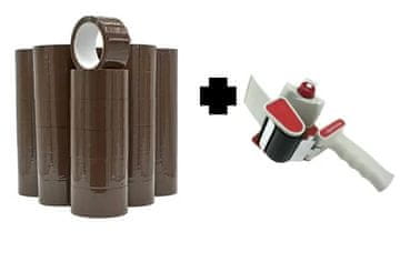DISTYK Ljepljiva (pakirna) traka 48 mm x 60 m SMEĐA – 36 kom + držač gratis