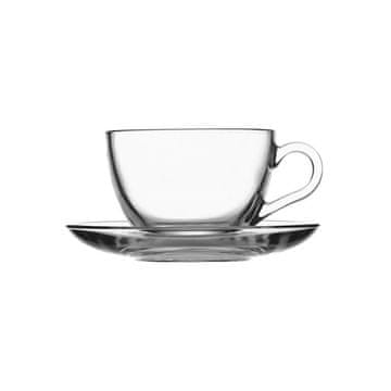 Pasabahce Basic šalica s tanjuričem / 24cl / 6pcs