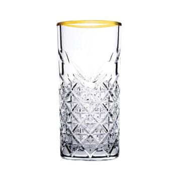 Pasabahce Timeless čaša LD / 30cl /zlatni rub/4kom