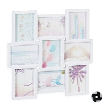 Northix Kolaž okvir za slike 9 fotografija drvo i staklo crni