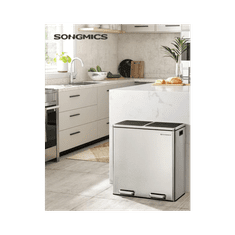 Songmics Kantu za odvojeno sakupljanje otpada 2x30L, LTB60NL