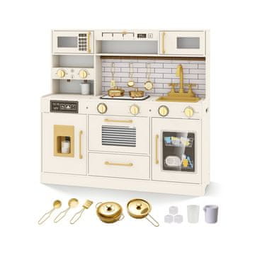 Northix Dječji set za kuhinju sa svjetlosnim i zvučnim efektima – bež