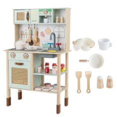 Northix Drvena dječja kuhinja za igru sa svjetlom i zvukom – zelena