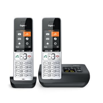Gigaset Gigaset COMFORT 500A duo Bežični telefon, crna/srebrna