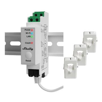 Shelly Shelly Pro 3EM 120A mjerač energije, Wi-Fi, LAN, BT