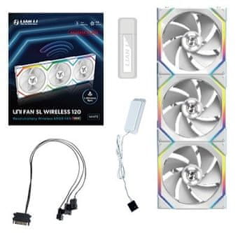 Lian Li Lian Li UNI FAN SL-INF Reverse Blade 120mm ventilator za kućište, bijeli, 3 kom