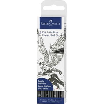 Faber-Castell PITT Artist pen Comic set 4 crniF, XS, 1,5, SB