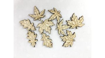 Rayher.	 Drveni ukras, Lišće, 3,5cm, set 9