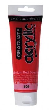 Daler Rowney Akrilna boja Graduate 120 ml, Cadmium Red Deep Hue