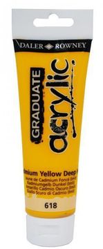 Daler Rowney Akrilna boja Graduate 120 ml, Cadmium Yellow Deep Hue