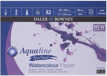 Daler Rowney Akvarel blok Aquafine, A3, 300g/m2, 12 listova, NOT