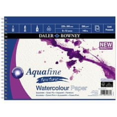 Daler Rowney Akvarel blok, Aquafine, 23x30 cm, 300g/m2, 12 listova, spiralni uvez