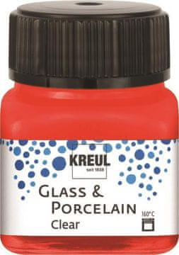Rayher.	 Boja za porculan i staklo, 20 ml, transparent, trešnjevo crvena