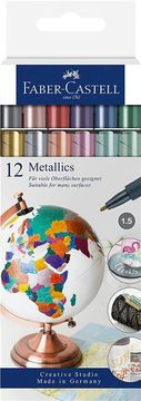 Faber-Castell Flomasteri FC Metallics 1,5 mm set 12