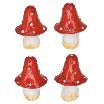 Rayher.	 Gljive, crvena muharica 3.8cm, set 4.