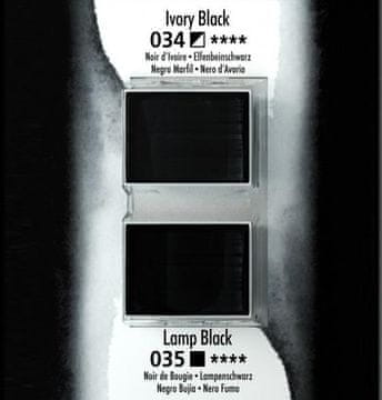 Daler Rowney Akvarel boja, Aquafine, set 2, kockeory black/lamp black