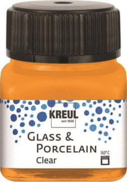 Rayher.	 Boja za porculan i staklo, 20 ml, transparent, narančasta