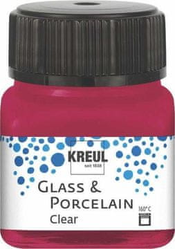Rayher.	 Boja za porculan i staklo, 20 ml, transparent, tamno crvena