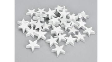 Rayher.	 Drvene zvijezde, bijele, 3cm, set 10
