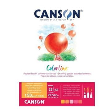 Rayher.	 Papir Canson ColorLine A3 150 g sort.Vatra