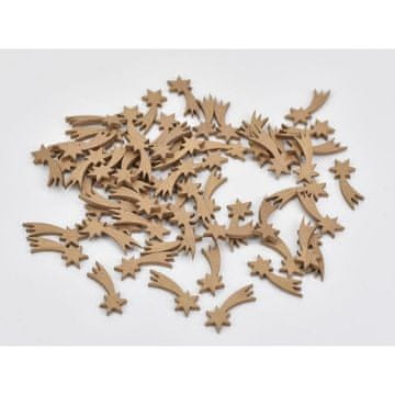 Rayher.	 Drvene zvijezdice, zlatne, 2.8cm, set 10