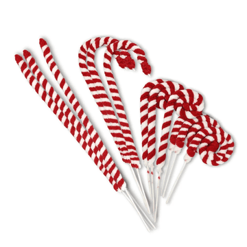 Rayher.	 Plišana žica crvena-bijela, set 10