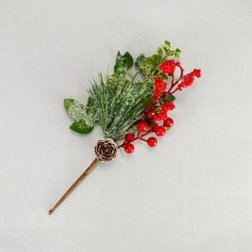 Rayher.	 Zasnježena grana sa bobicama, 25cm