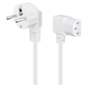 Goobay CEE 7/7 90° / IEC C13 90° 250V (AC) 3m bijeli kutni kabel za napajanje