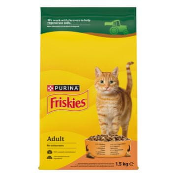 Friskies Adult suha hrana za mačke s piletinom i povrćem, 4 x 1,5kg