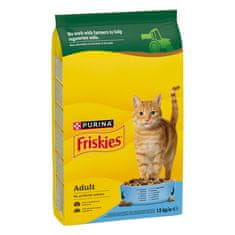 Friskies Adult suha hrana za mačke s lososom i povrćem, 4 x 1,5kg