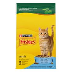 Friskies Adult suha hrana za mačke s lososom i povrćem, 4 x 1,5kg