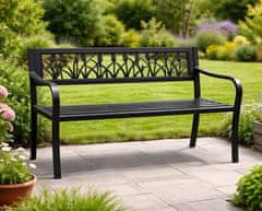 Aga Metalna vrtna klupa 125x53x77 cm