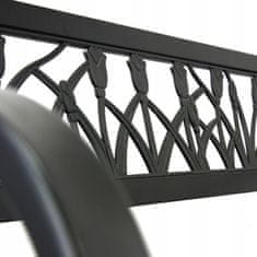 Aga Metalna vrtna klupa 125x53x77 cm