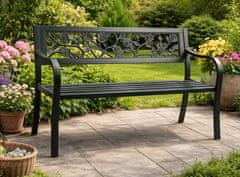 Aga Metalna vrtna klupa 125x53x77 cm