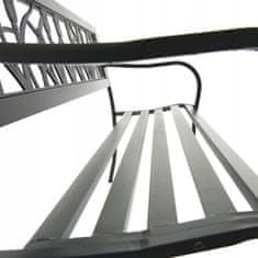 Aga Metalna vrtna klupa 125x53x77 cm