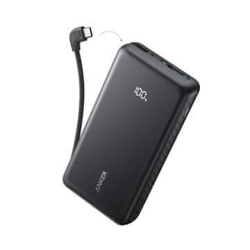 Anker Zolo Powerbank 20000 mAh, 22,5W s ugrađenim USB-C kabelom, crn