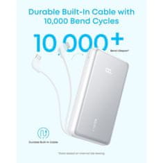 Anker Zolo Powerbank 20000 mAh, 22,5W s ugrađenim USB-C kabelom, crn