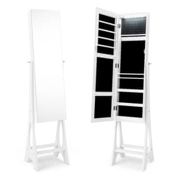 Northix 2 u 1 ormarić za nakit s ogledalom 36x33,5x154,5 cm i 12 LED