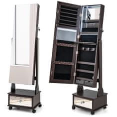 Northix Ormarić za nakit s 3 ogledala 42x35x159 cm MDF LED