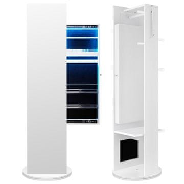 Northix Rotirajući ormarić za nakit 360° s ogledalom 50x50x166,5 cm MDF