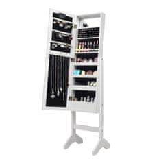 Northix Ormarić za nakit s 18 LED 35x31,5x145 cm MDF bijeli