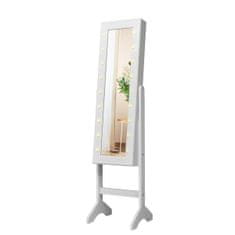 Northix Ormarić za nakit s 18 LED 35x31,5x145 cm MDF bijeli