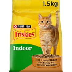 Friskies Indoor suha hrana za mačke, piletina, puretina i povrće, 6 x 1,5 kg